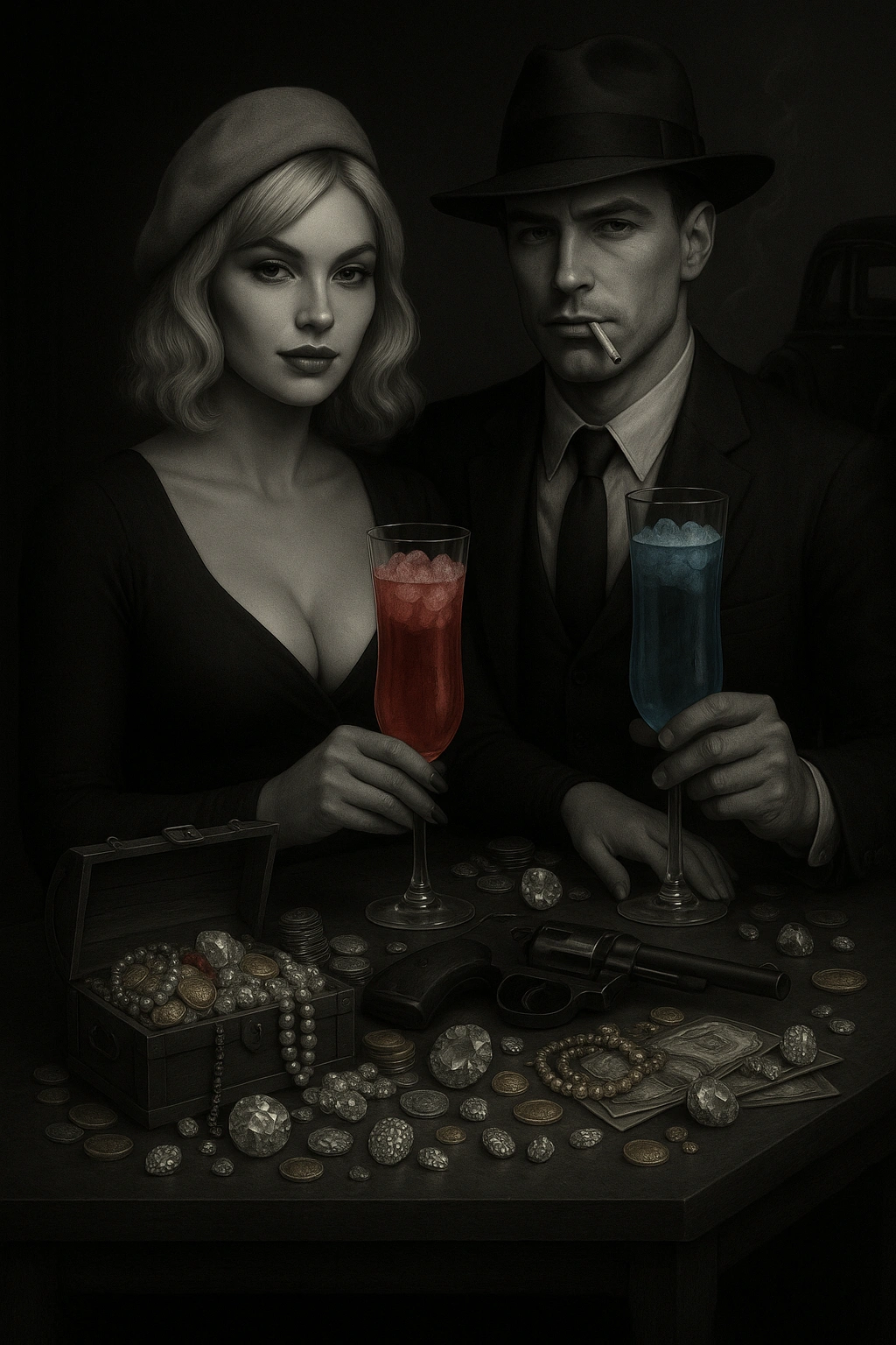 Signature cocktail Bonnie & Clyde at The Vault Aruba